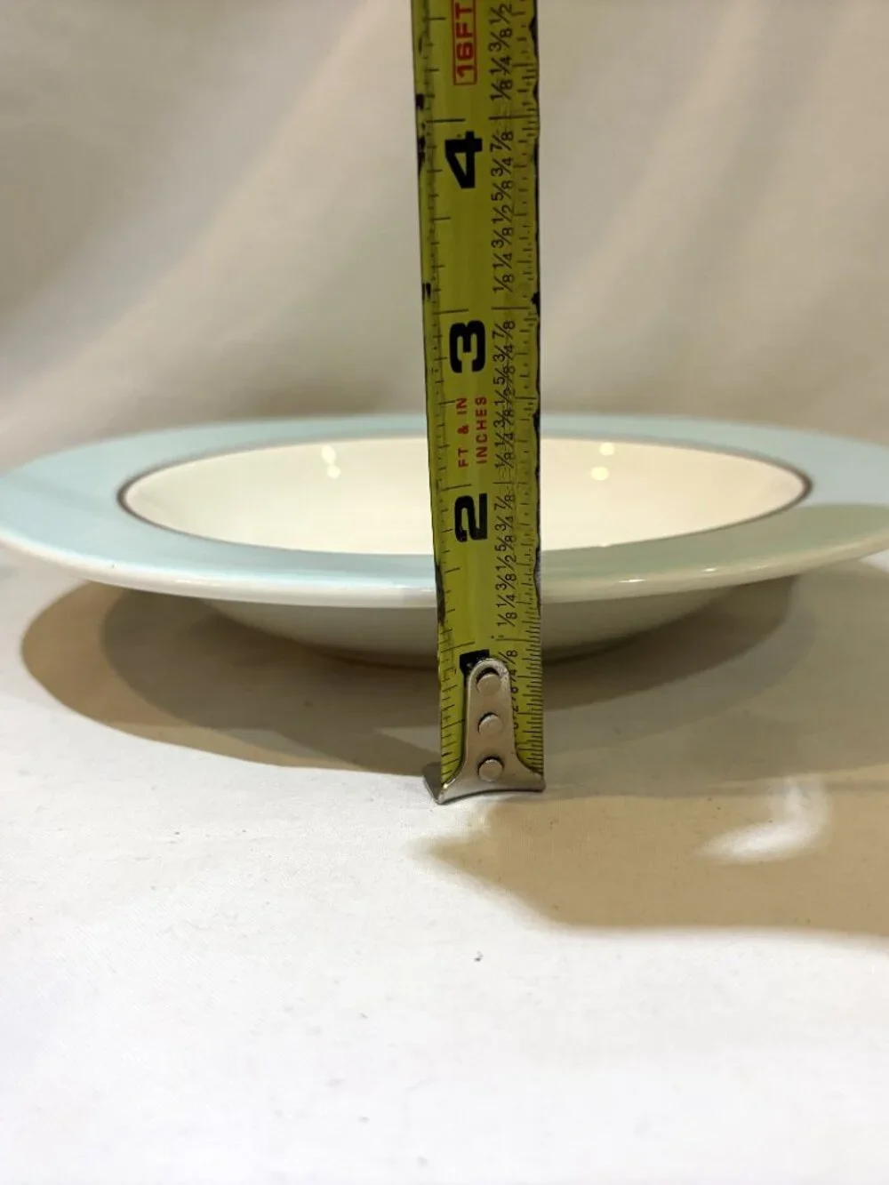 Set of 4 Pagnossin Treviso Rim Bowls for Soup Pasta Robin Egg Blue Made in Italy